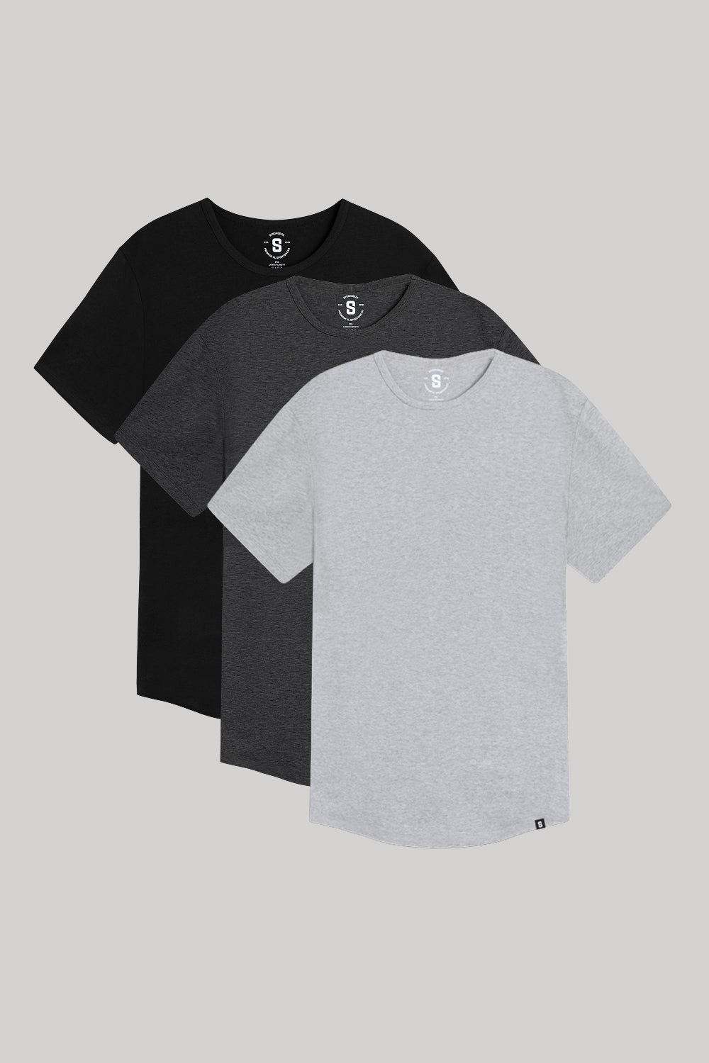 Everyday Stretch Crewneck Tee - Longer Length - 3-Pack