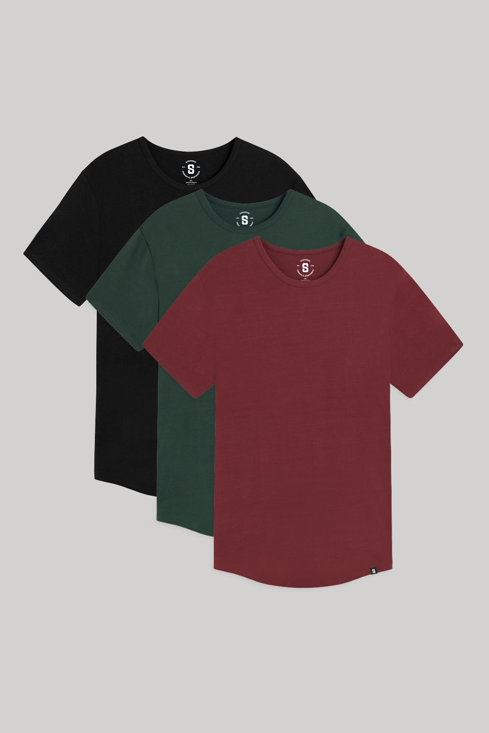 Everyday Stretch Crewneck Tee - Longer Length - 3-Pack