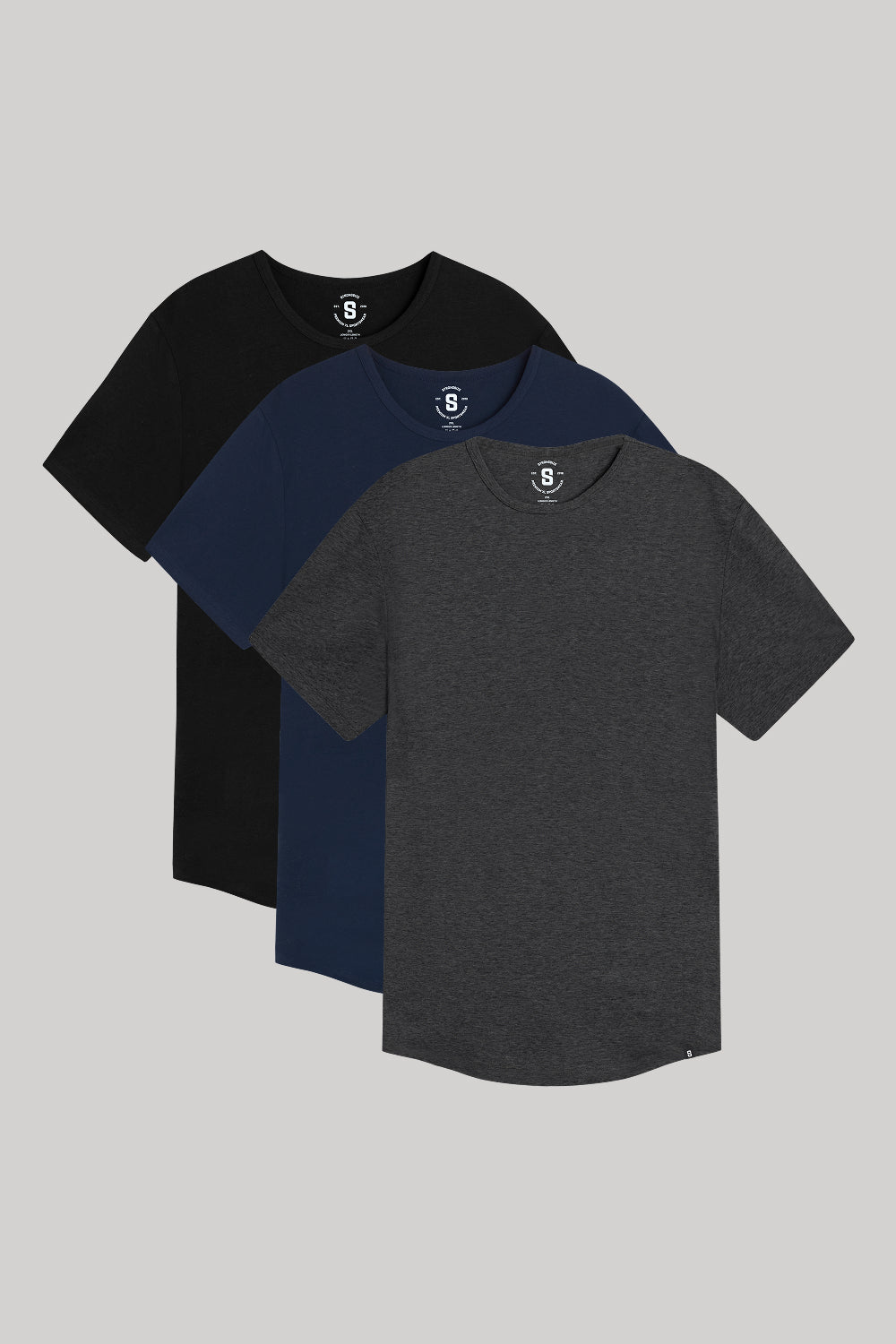 Everyday Stretch Crewneck Tee - Longer Length - 3-Pack
