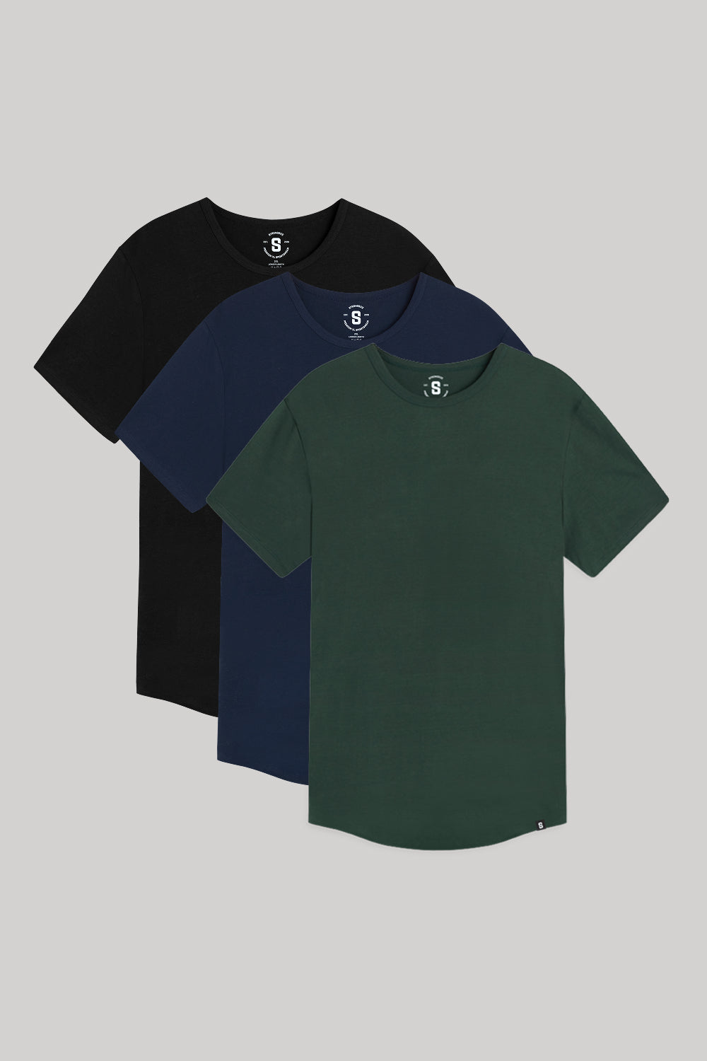 Everyday Stretch Crewneck Tee - Longer Length - 3-Pack