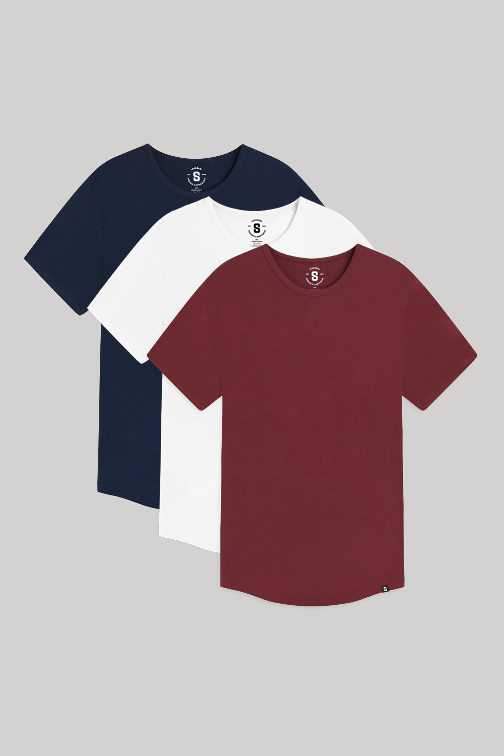 Everyday Stretch Crewneck Tee - Longer Length - 3-Pack