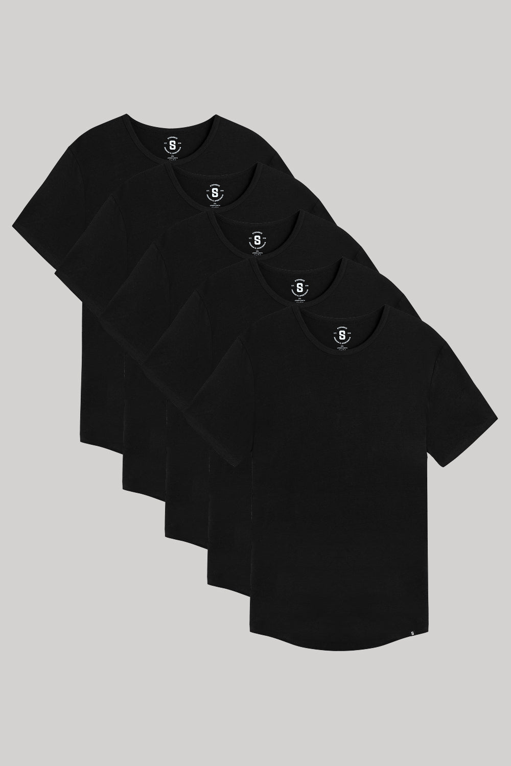 Everyday Stretch Crewneck Tee - Longer Length - 5-Pack