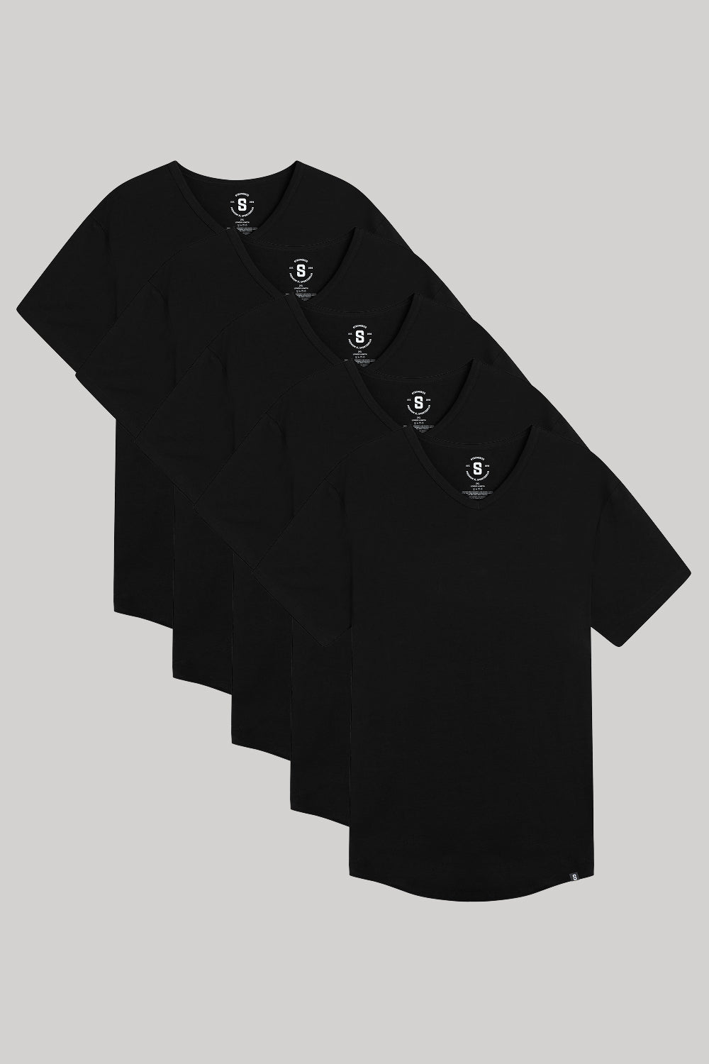Everyday Stretch V-Neck Tee - Longer Length - 5-Pack