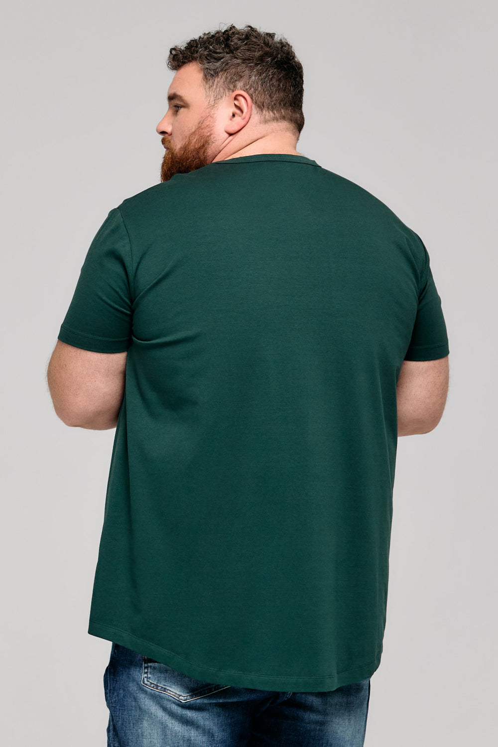 Everyday Stretch Crewneck Tee Longer - Spartan Green