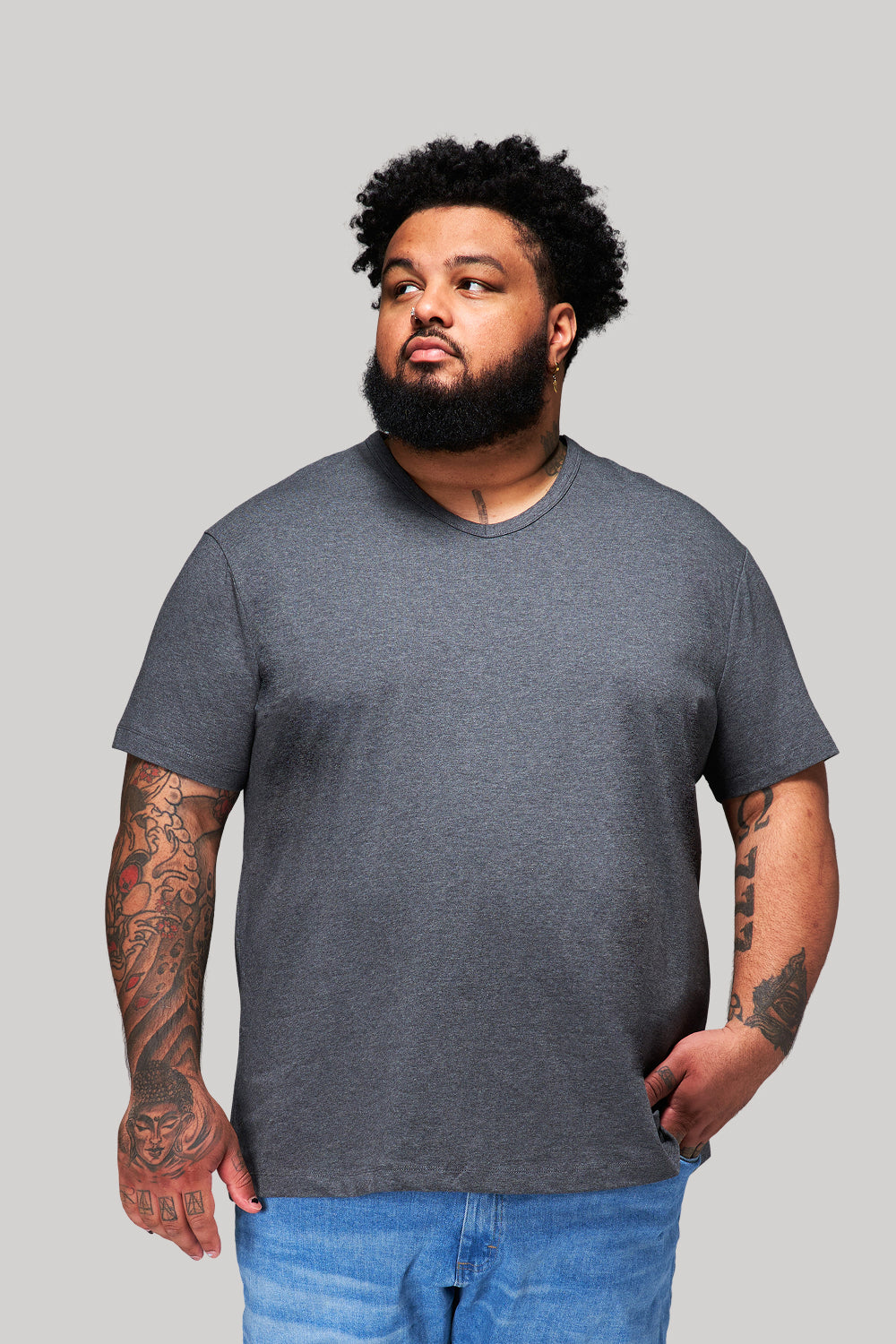 Everyday Stretch V-Neck Tee - Regular Length