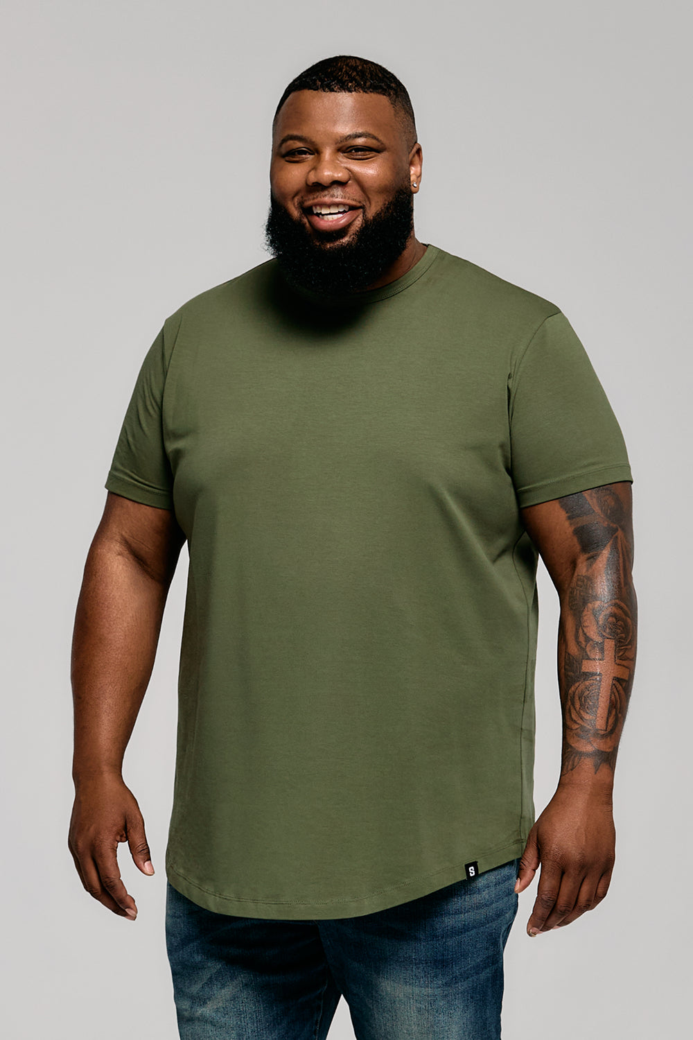 Everyday Stretch Crewneck Tee - Longer Length
