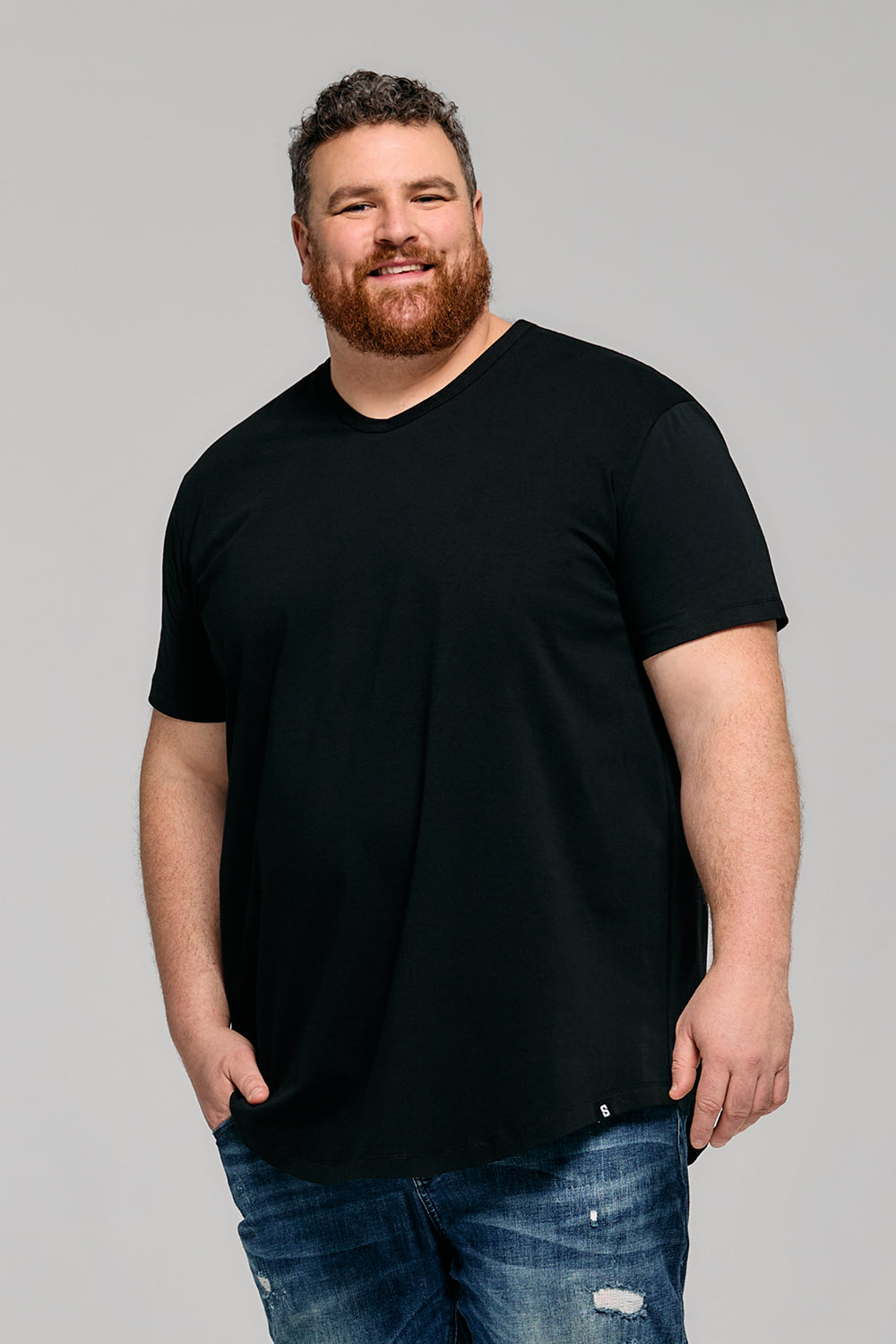 Everyday Stretch V-Neck Tee - Longer Length