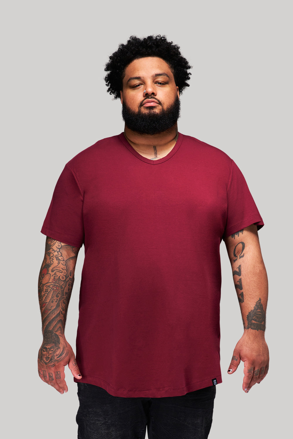 Everyday Stretch V-Neck Tee - Longer Length