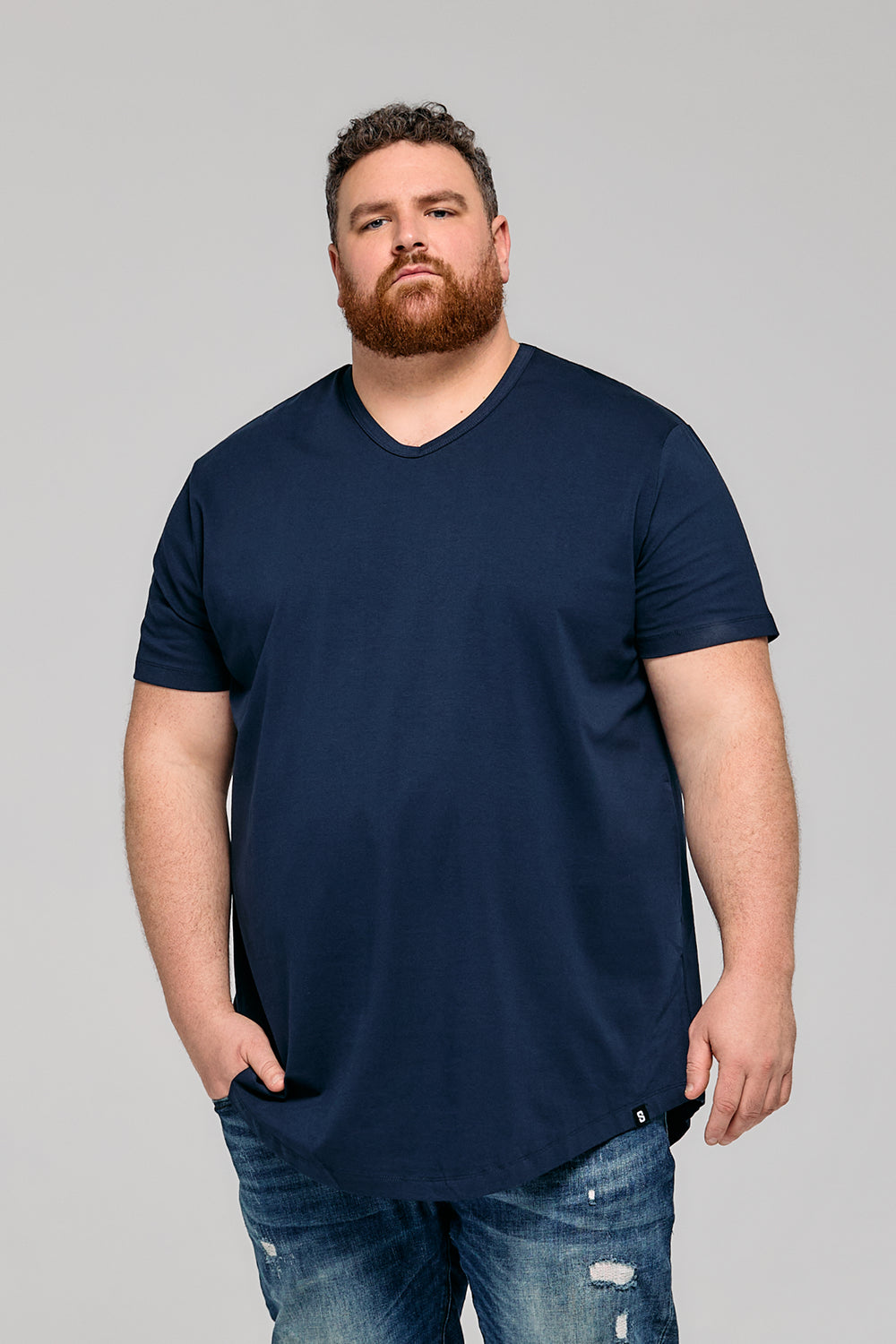 Everyday Stretch V-Neck Tee - Longer Length