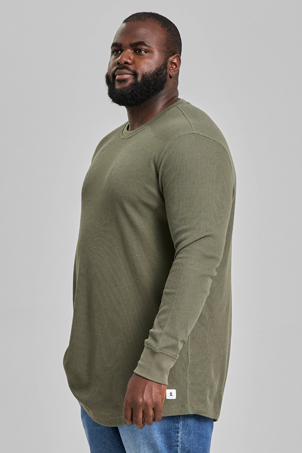 WaffleFlex Thermal Crewneck Green
