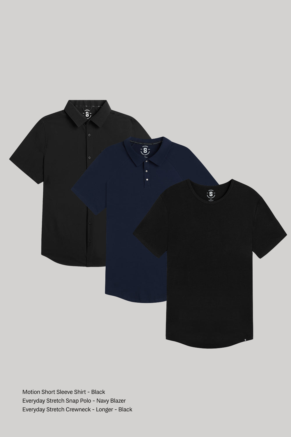 Men’s t-shirt multipack in neutral colors – white, black, gray, olive