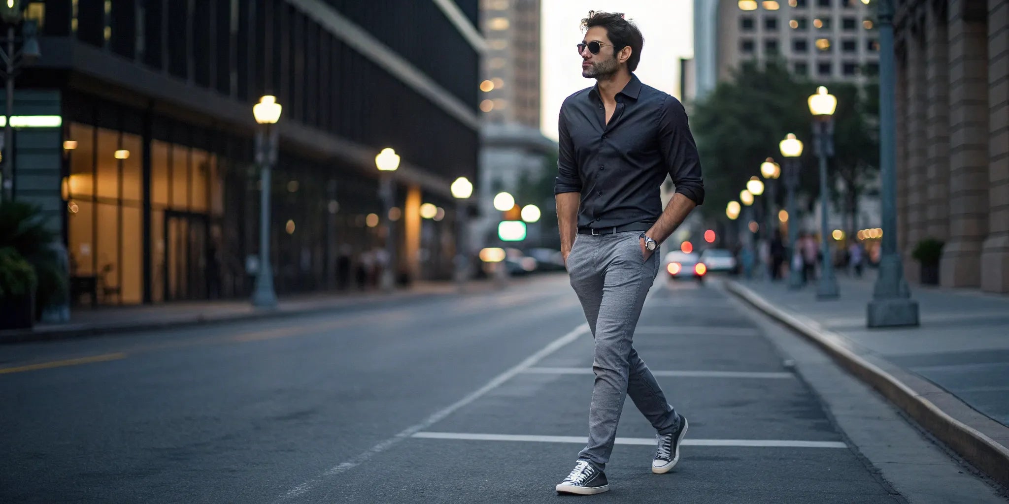 A big man finds a perfect fit with stylish clothes from a big man clothing website.