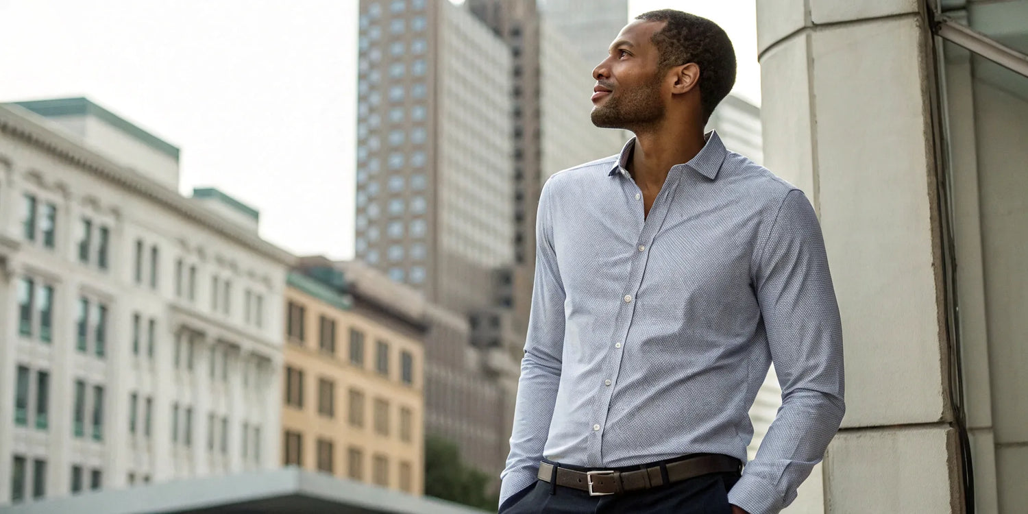 A big and tall long sleeve shirt offering a comfortable and stylish fit.