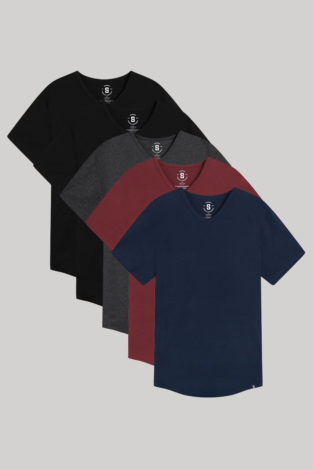 Everyday Stretch V-Neck Tee - Longer Length - 5-Pack