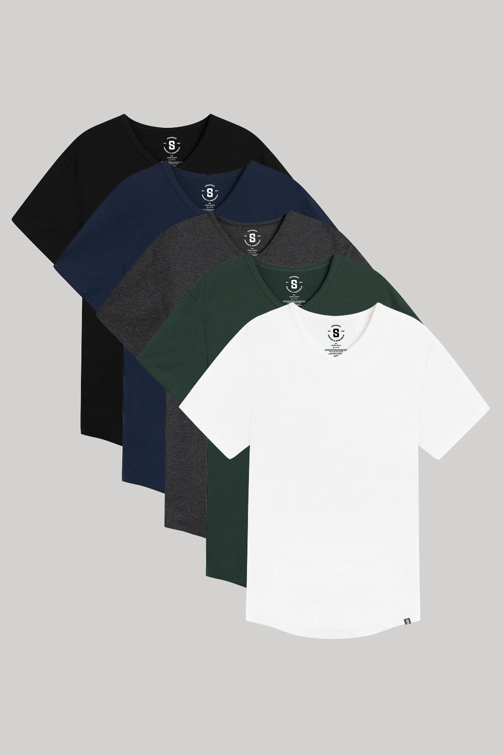Everyday Stretch V-Neck Tee - Longer Length - 5-Pack
