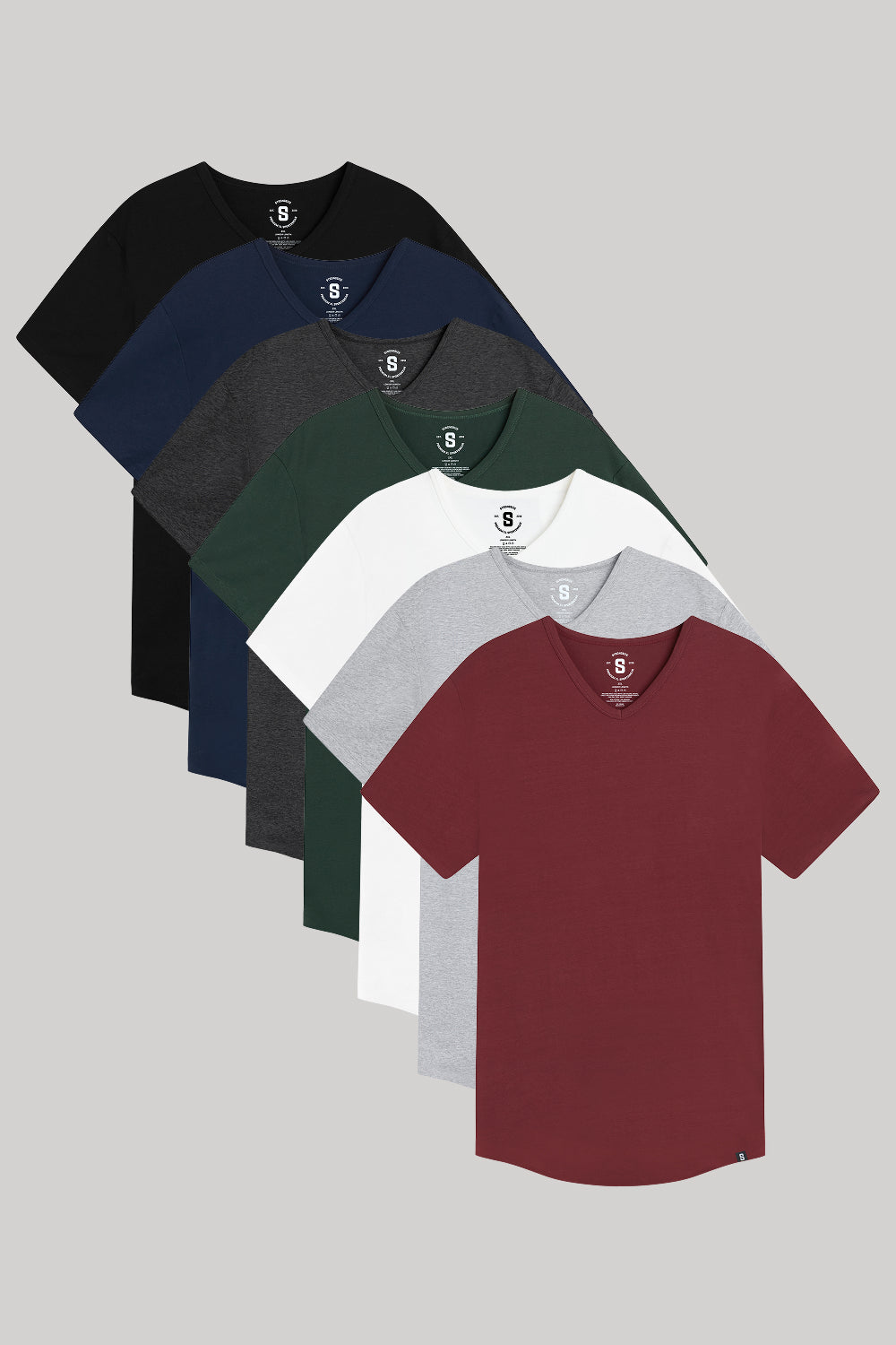 Everyday Stretch V-Neck Tee - Longer Length - 7-Pack