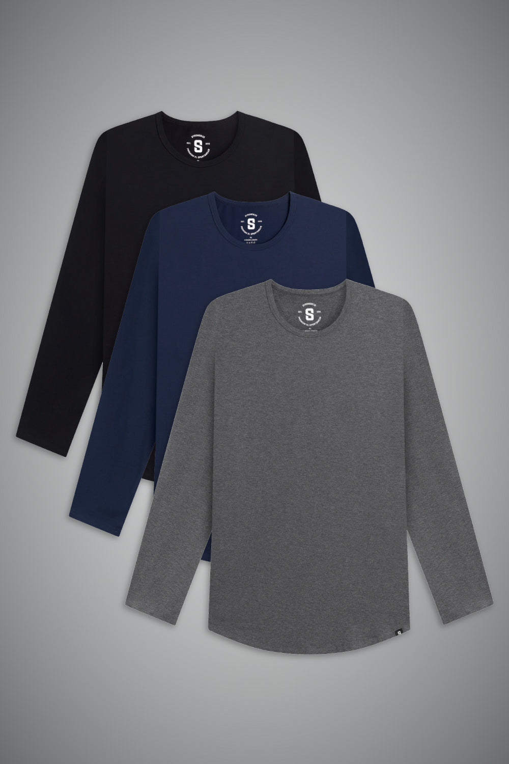 Signature Long Sleeve Crew Tee 3-Pack