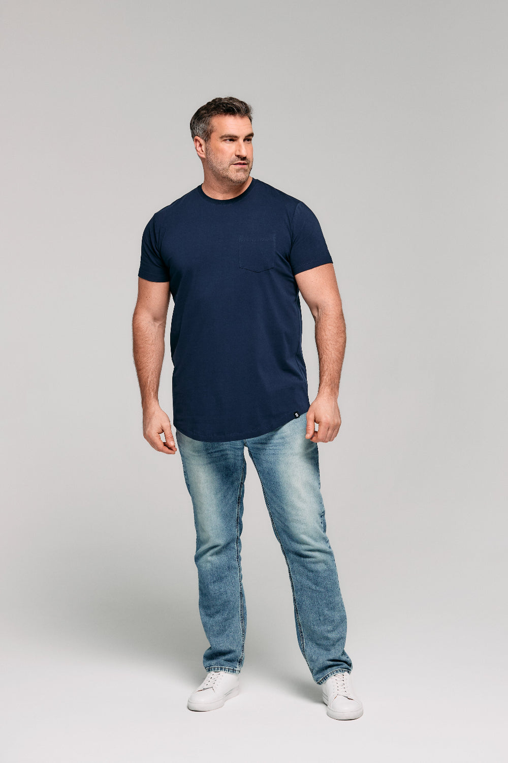 Everyday Stretch Pocket Tee - Navy