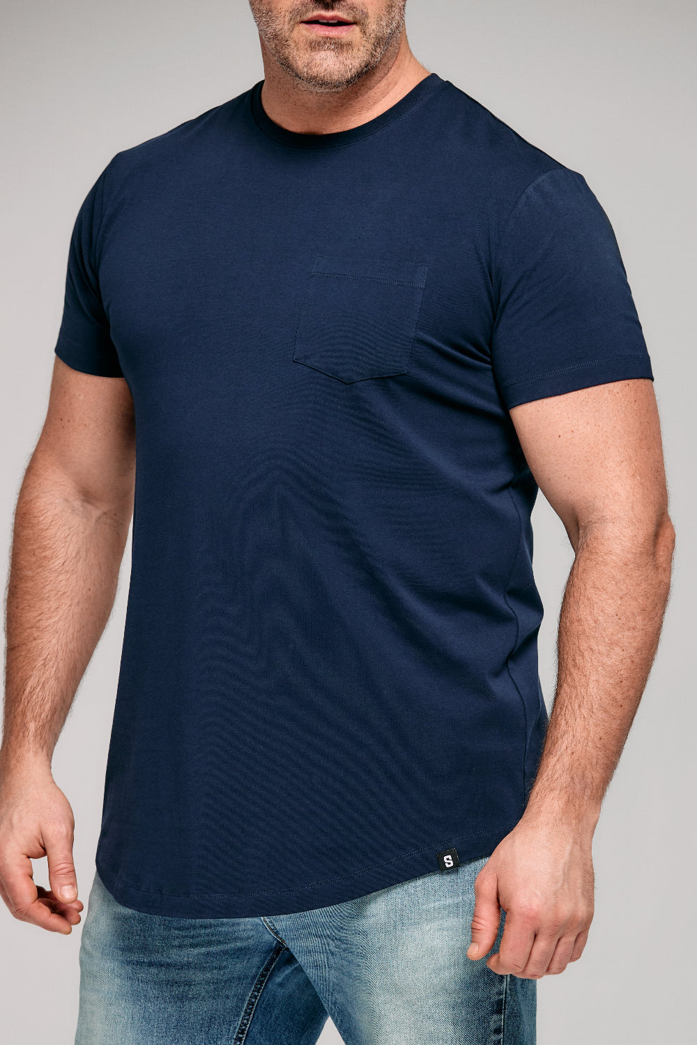 Everyday Stretch Pocket Tee - Navy