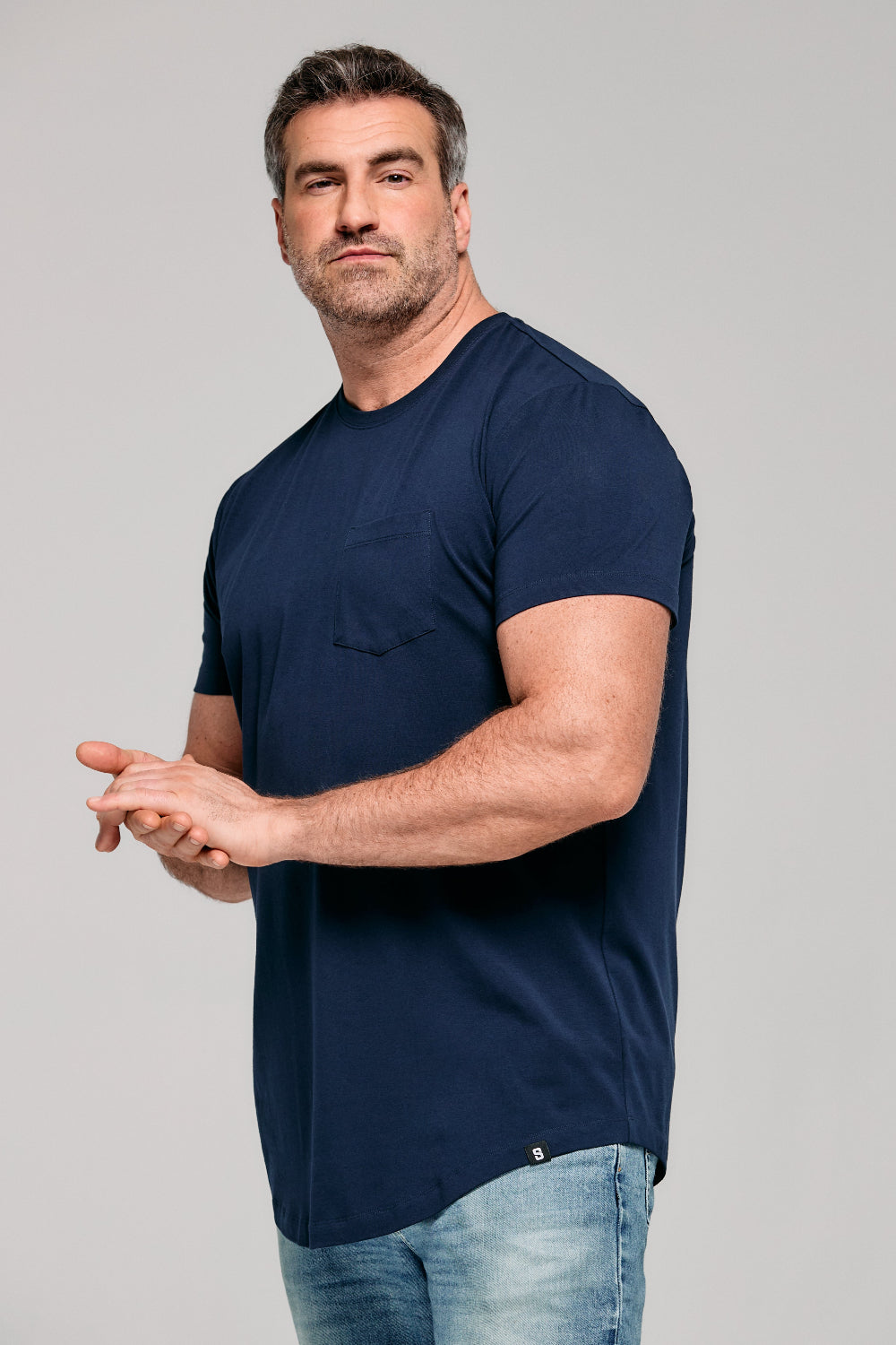 Everyday Stretch Pocket Tee - Navy