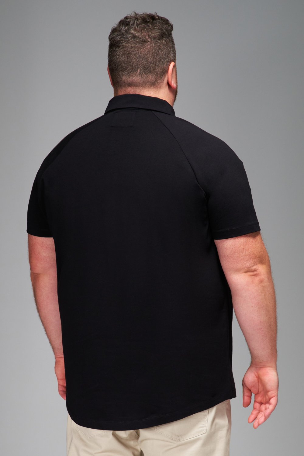 Everyday Stretch Snap Polo - Black