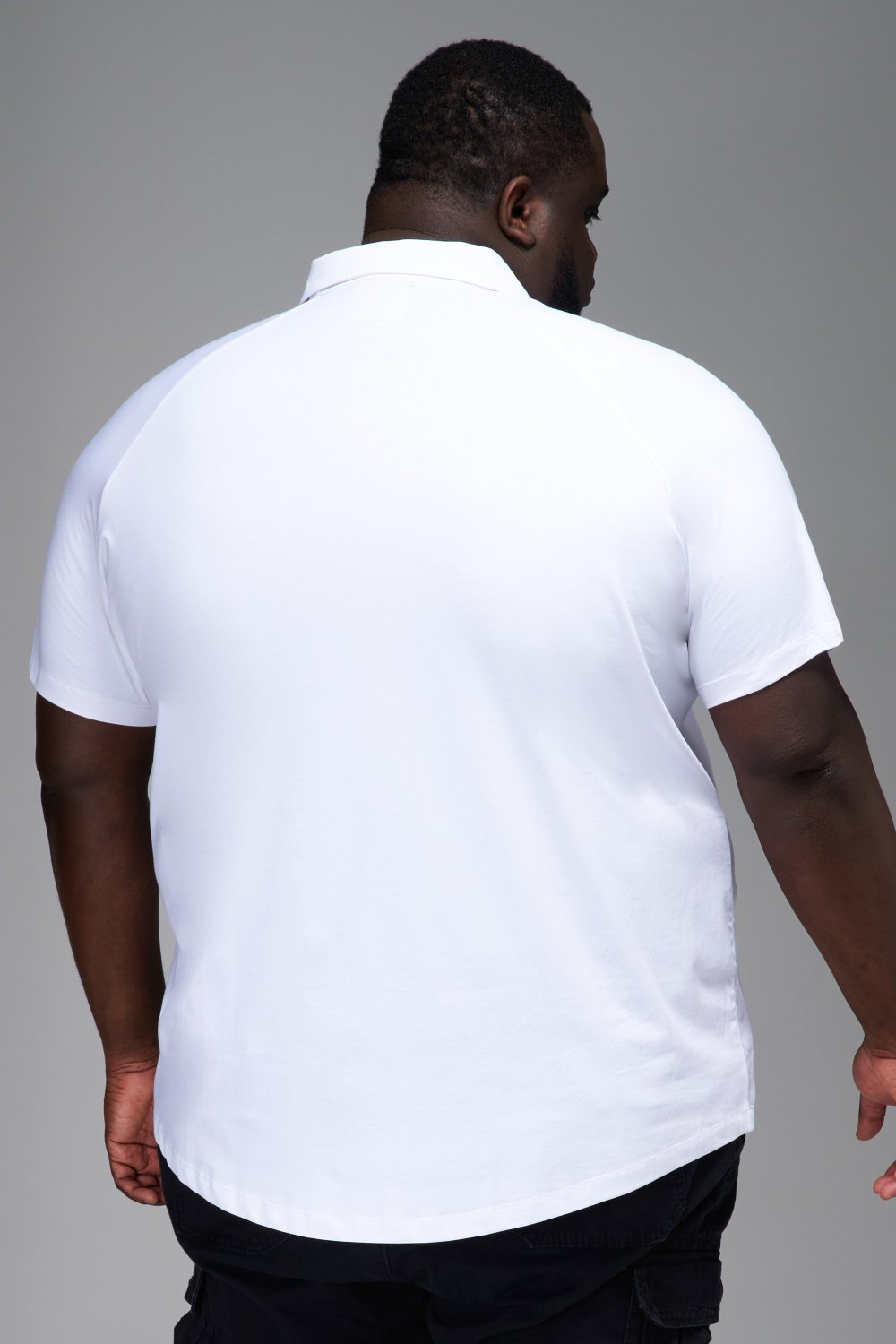 Everyday Stretch Snap Polo - White