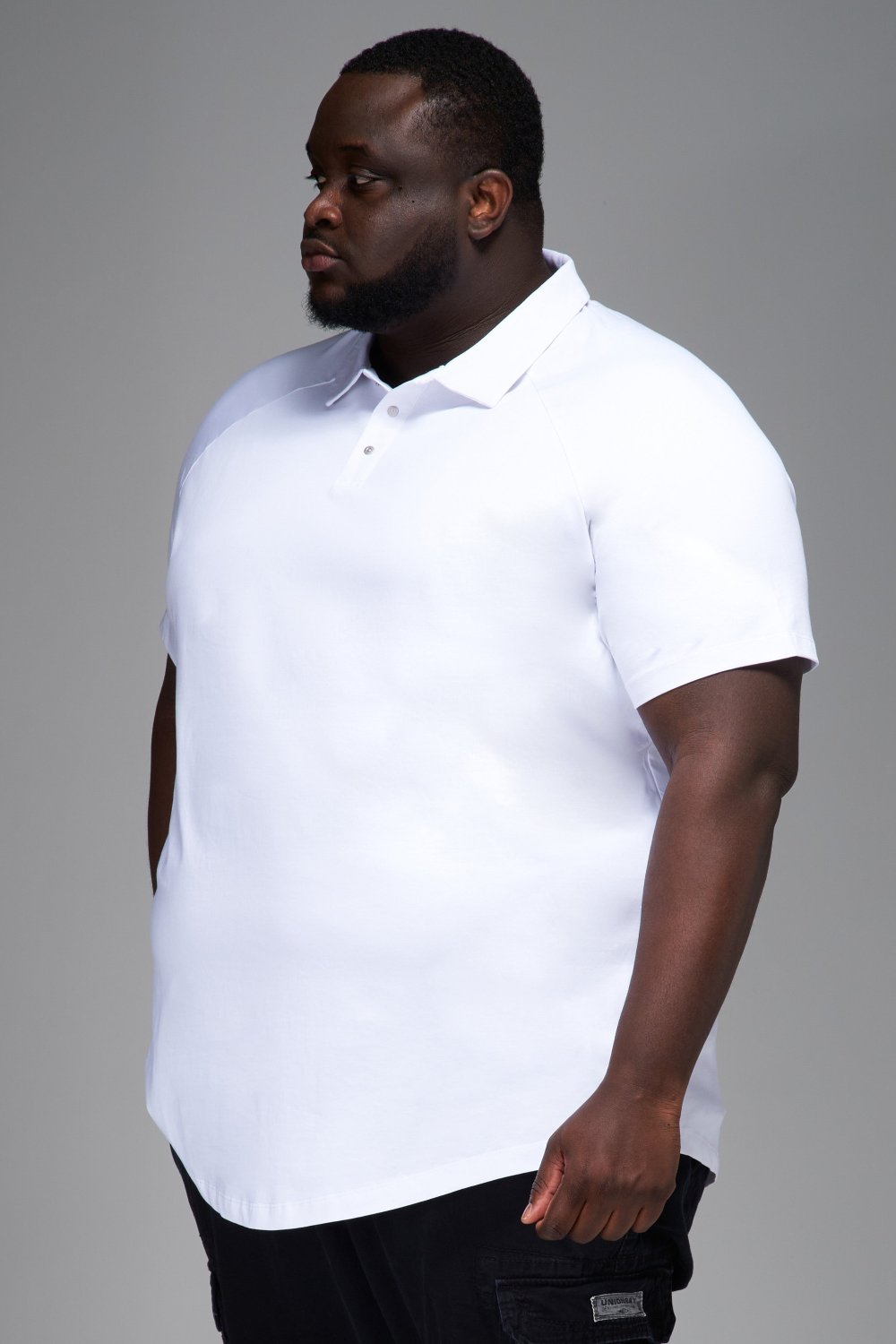 Everyday Stretch Snap Polo - White