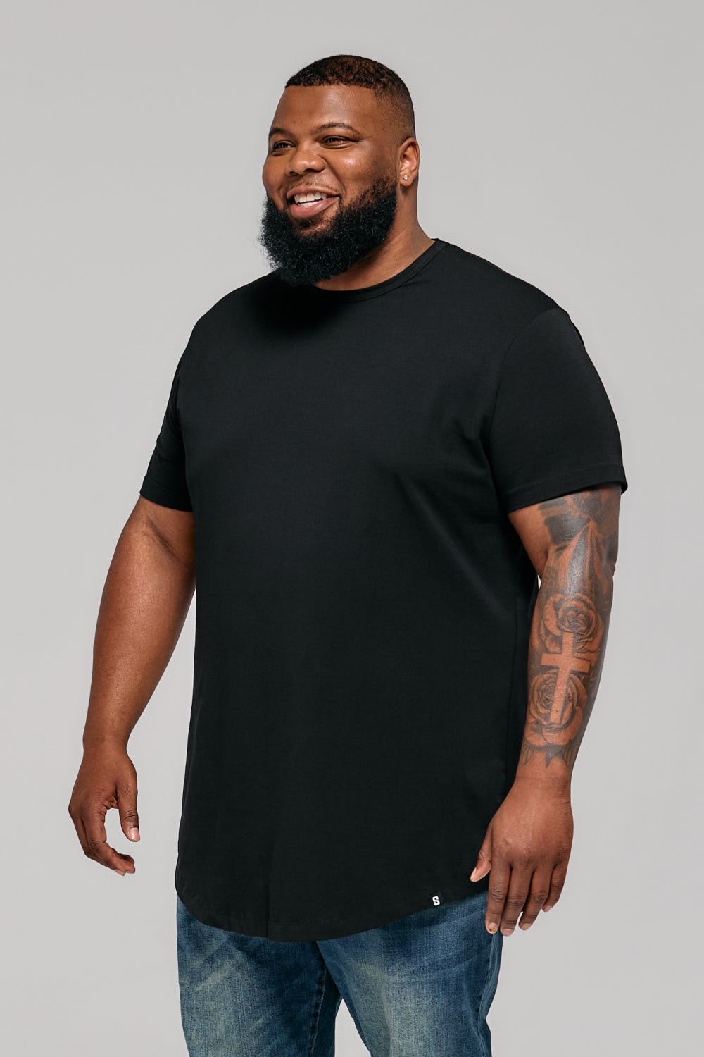 Everyday Stretch Crewneck Tee - Longer Length