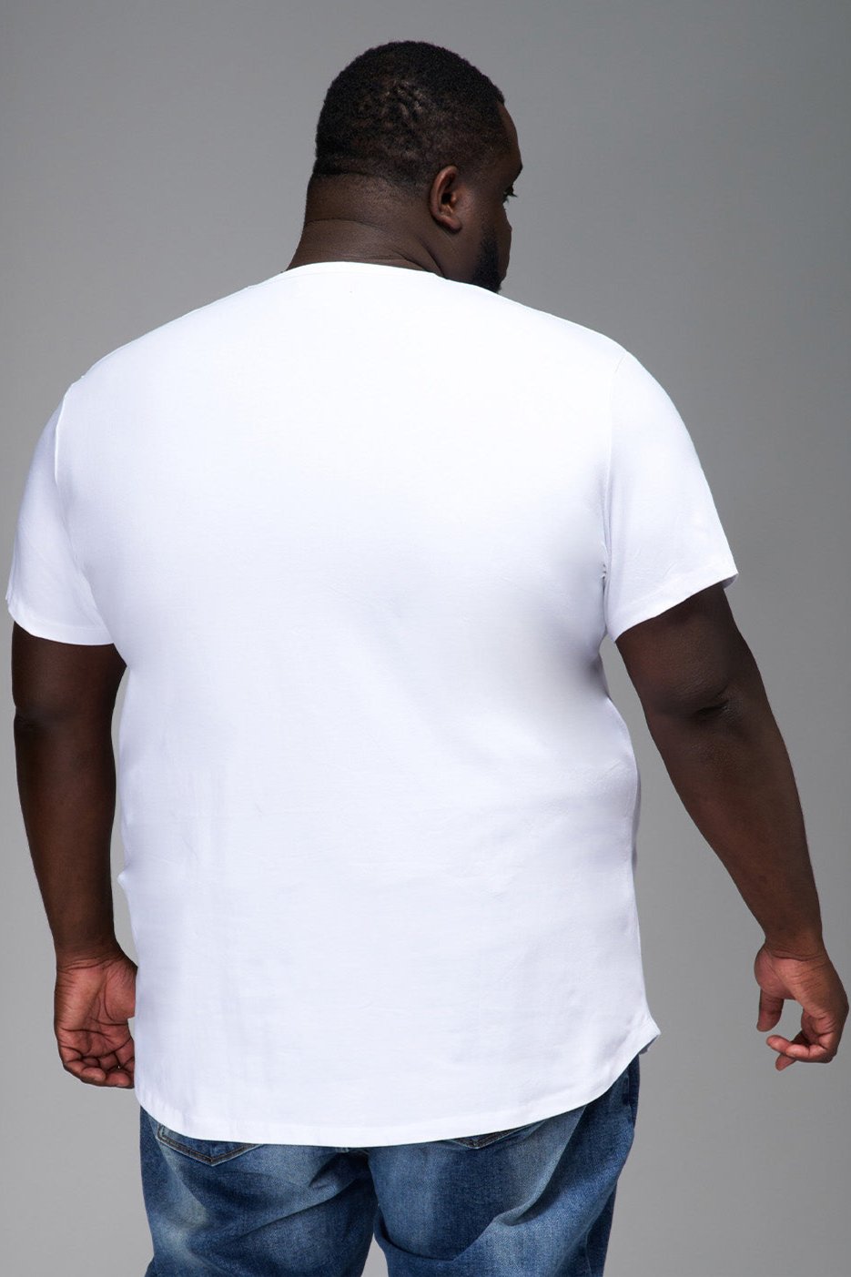 Everyday Stretch Crewneck Tee Longer - White