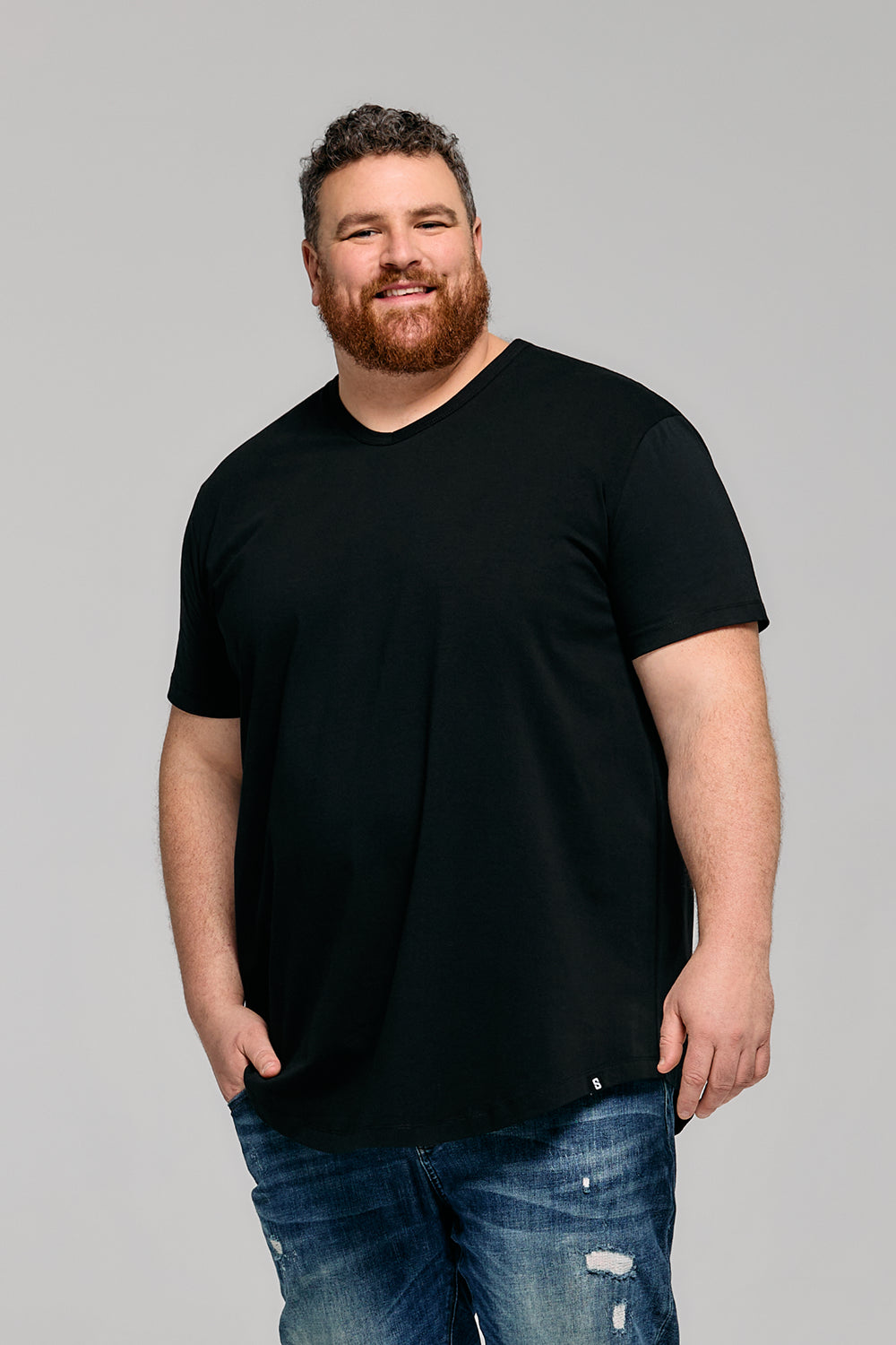 Everyday Stretch V-Neck Tee - Longer Length