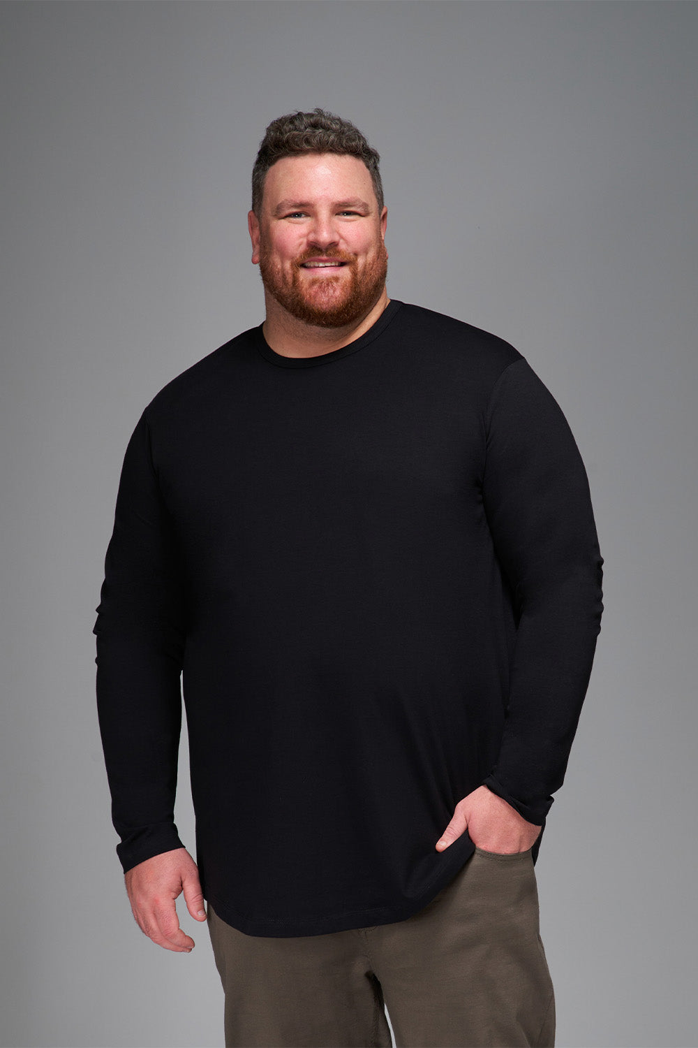 Everyday Stretch Long Sleeve Tee - Black