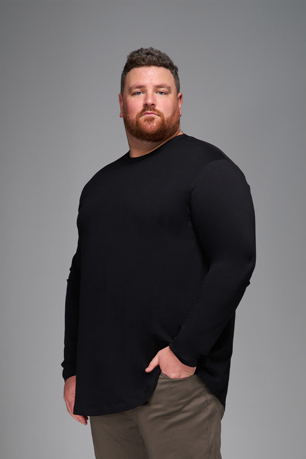 Everyday Stretch Long Sleeve Tee - Black