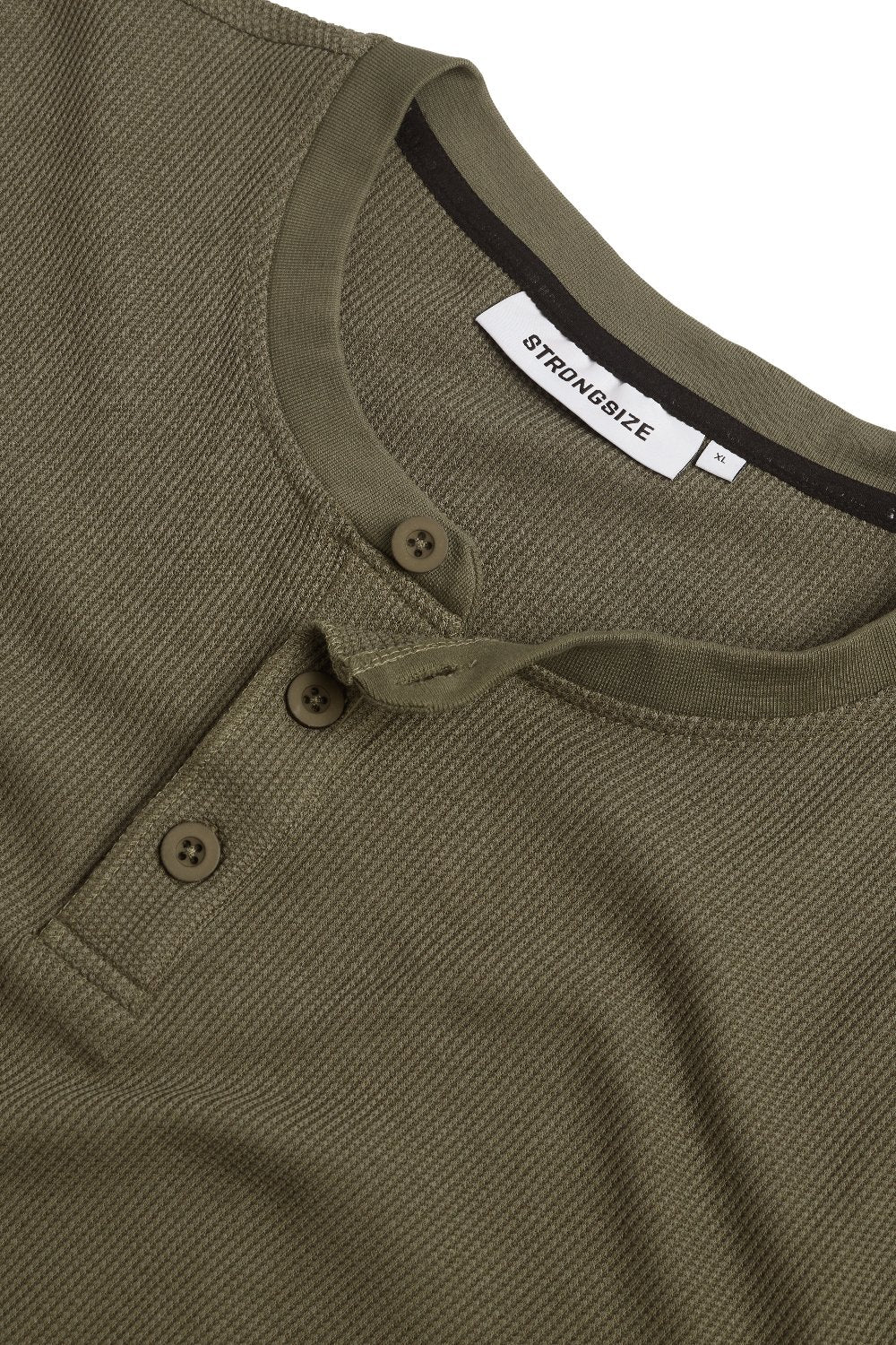 WaffleFlex Thermal Henley - Army Green