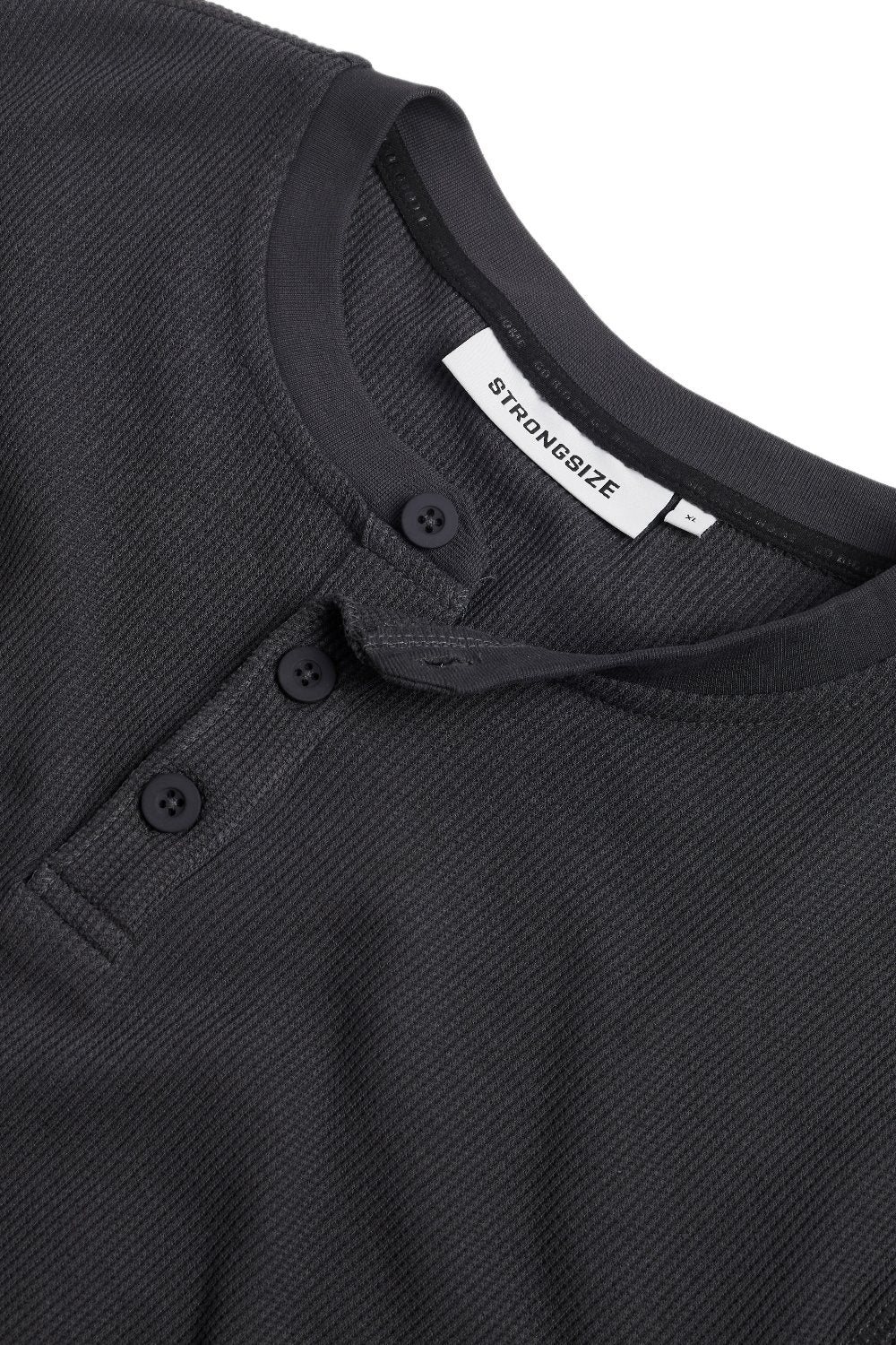 WaffleFlex Thermal Henley - Washed Black