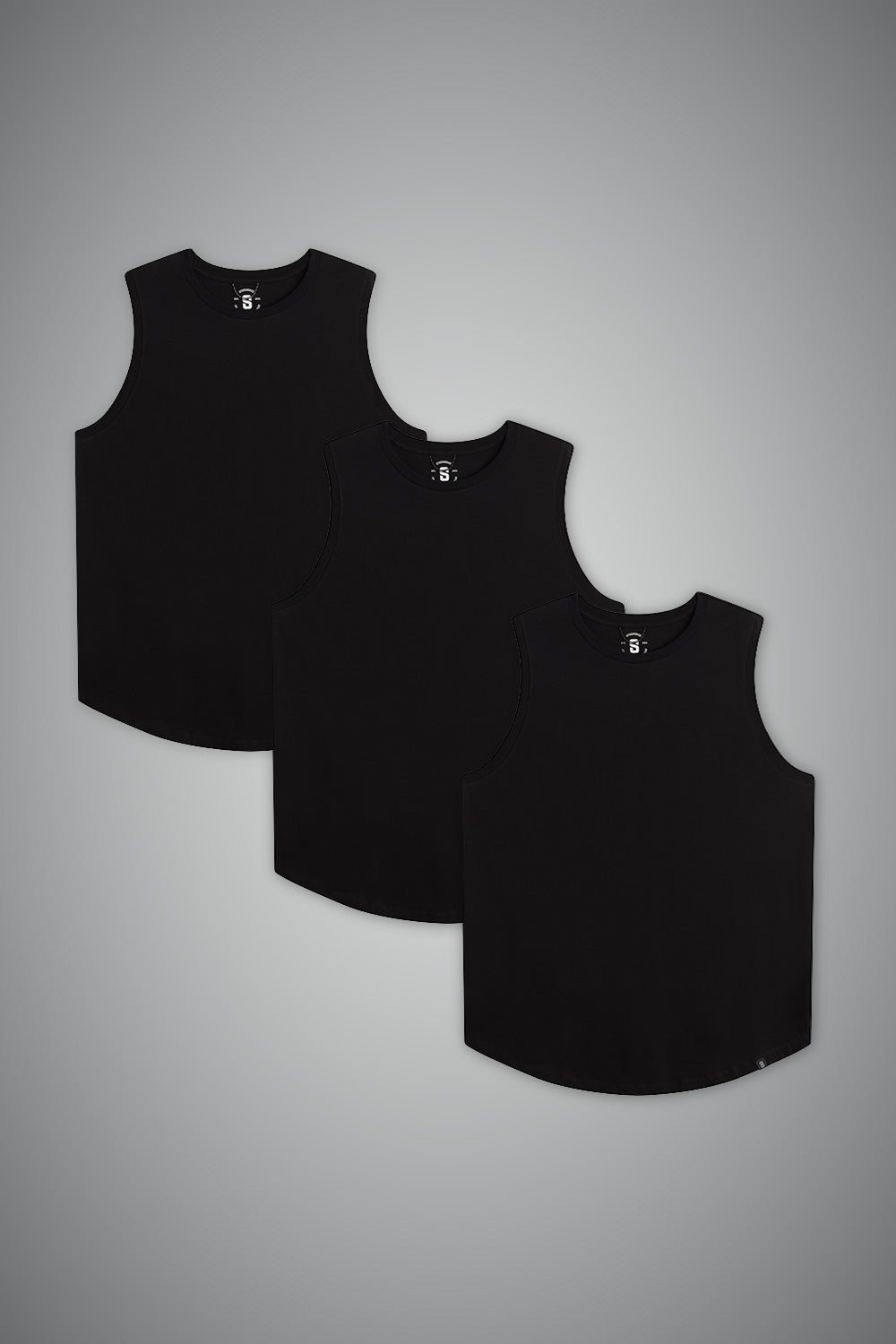 All Black Muscle Tank Top 3-Pack