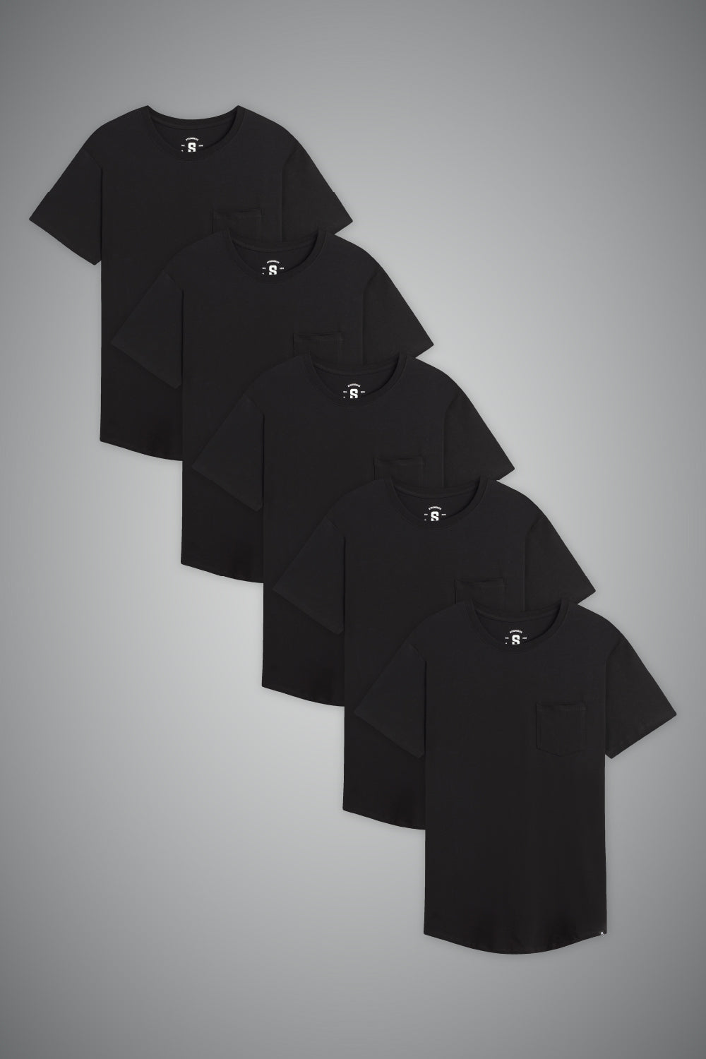 All Black Pocket Tee 5-Pack