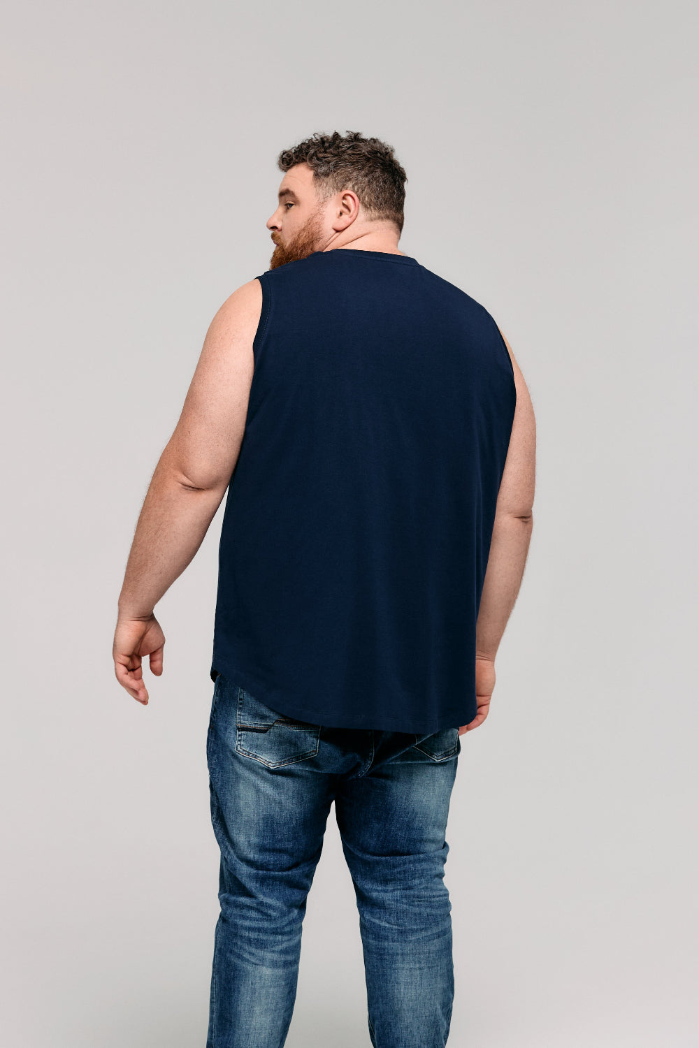 Everyday Stretch Muscle Tank Top - Navy