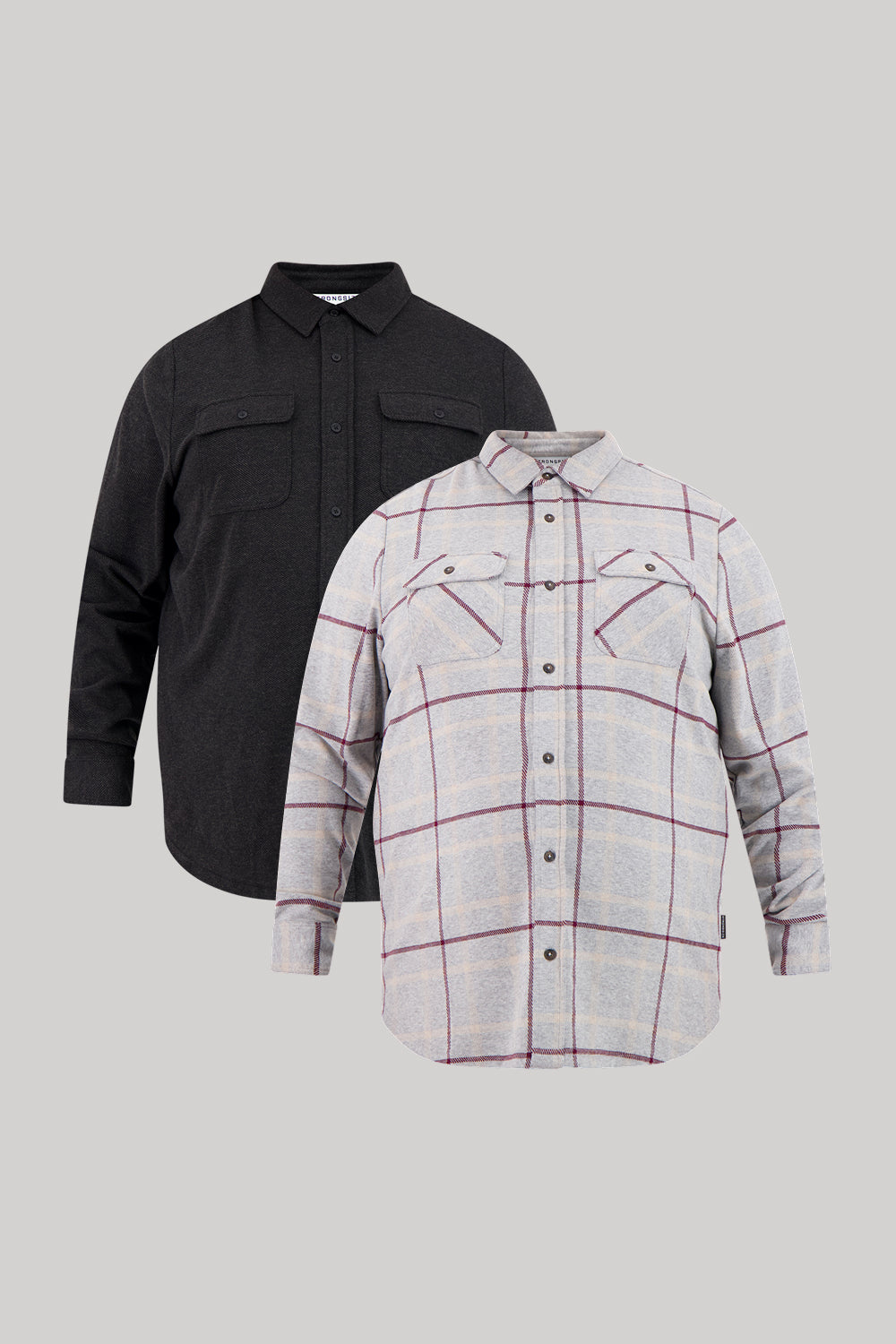 Flannel Sweater Shirt - Longer Length - 2-Pack