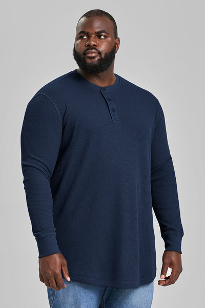 AMERICANA THERMAL BACK HENLEY NECK サマール AMERICANA THERMAL BACK HENLEY NECK